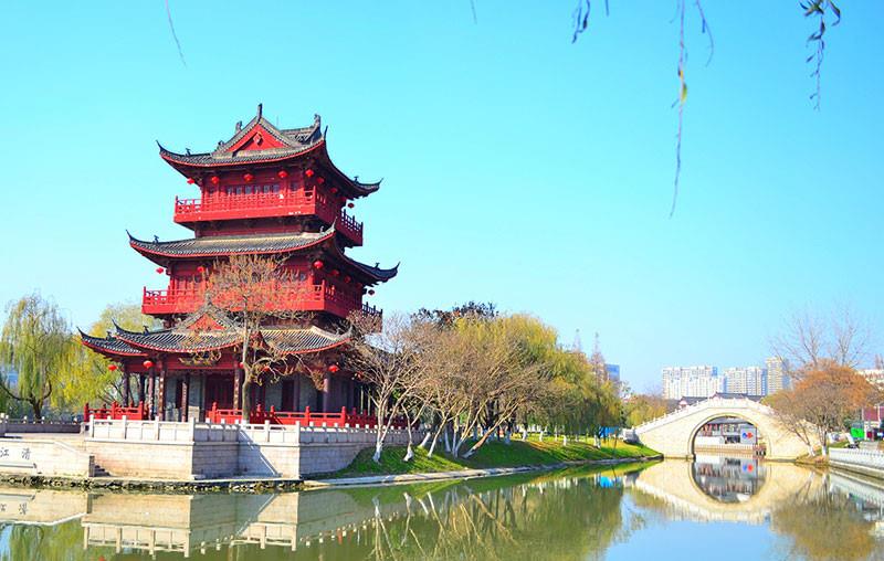 Huaian canal August fifteen night view